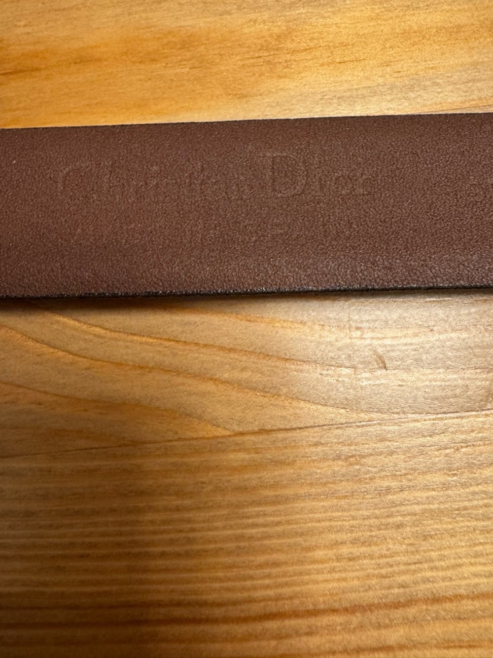 Vintage Christian Dior Brown Leather Belt Mens Size 44 – Classic Designer - Picture 6 of 7